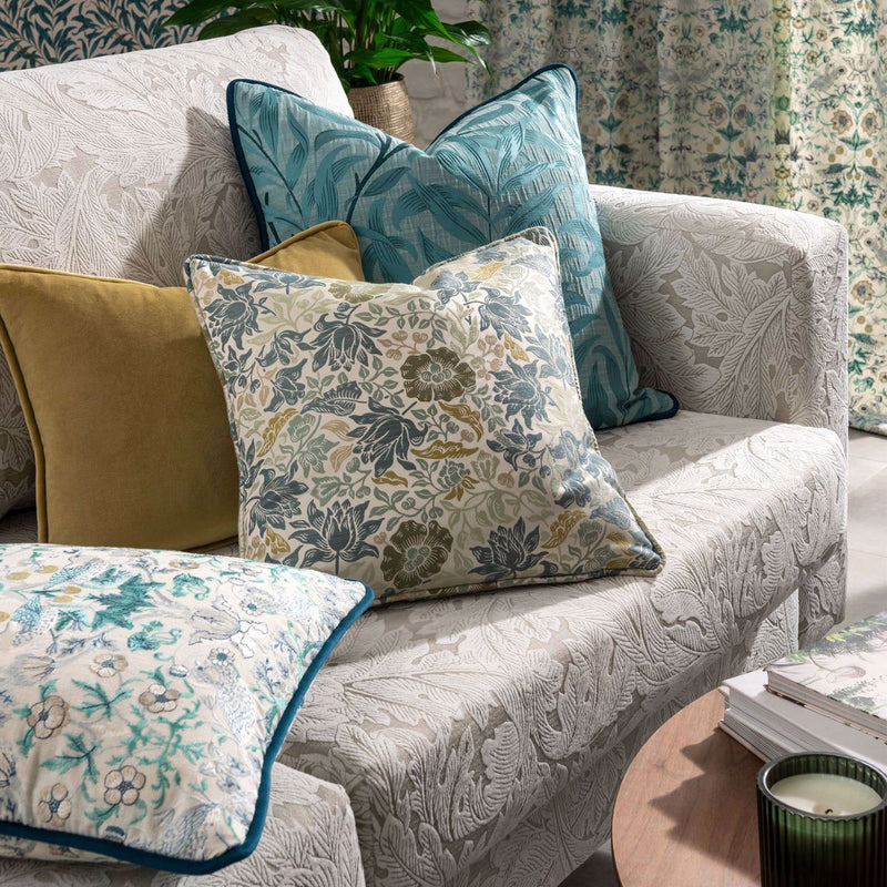 F1741/03 Acanthus Weave William Morris Weaves Ivory Fabric by Clarke & Clarke