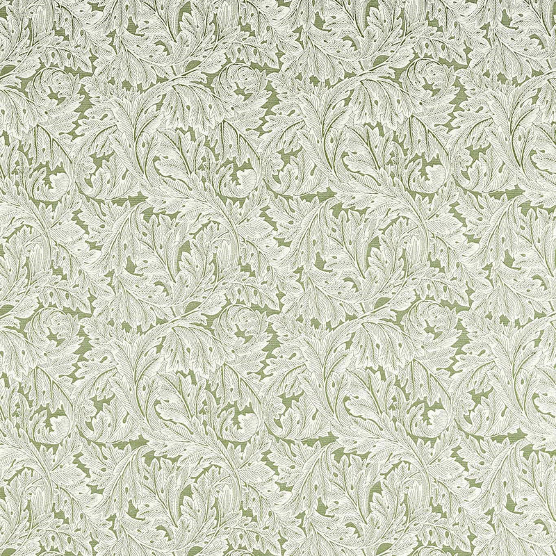 F1741/04 Acanthus Weave William Morris Weaves Sage Fabric by Clarke & Clarke