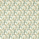 Golden Lily Embroidery William Morris Weaves Linen/Teal Fabric by Clarke & Clarke
