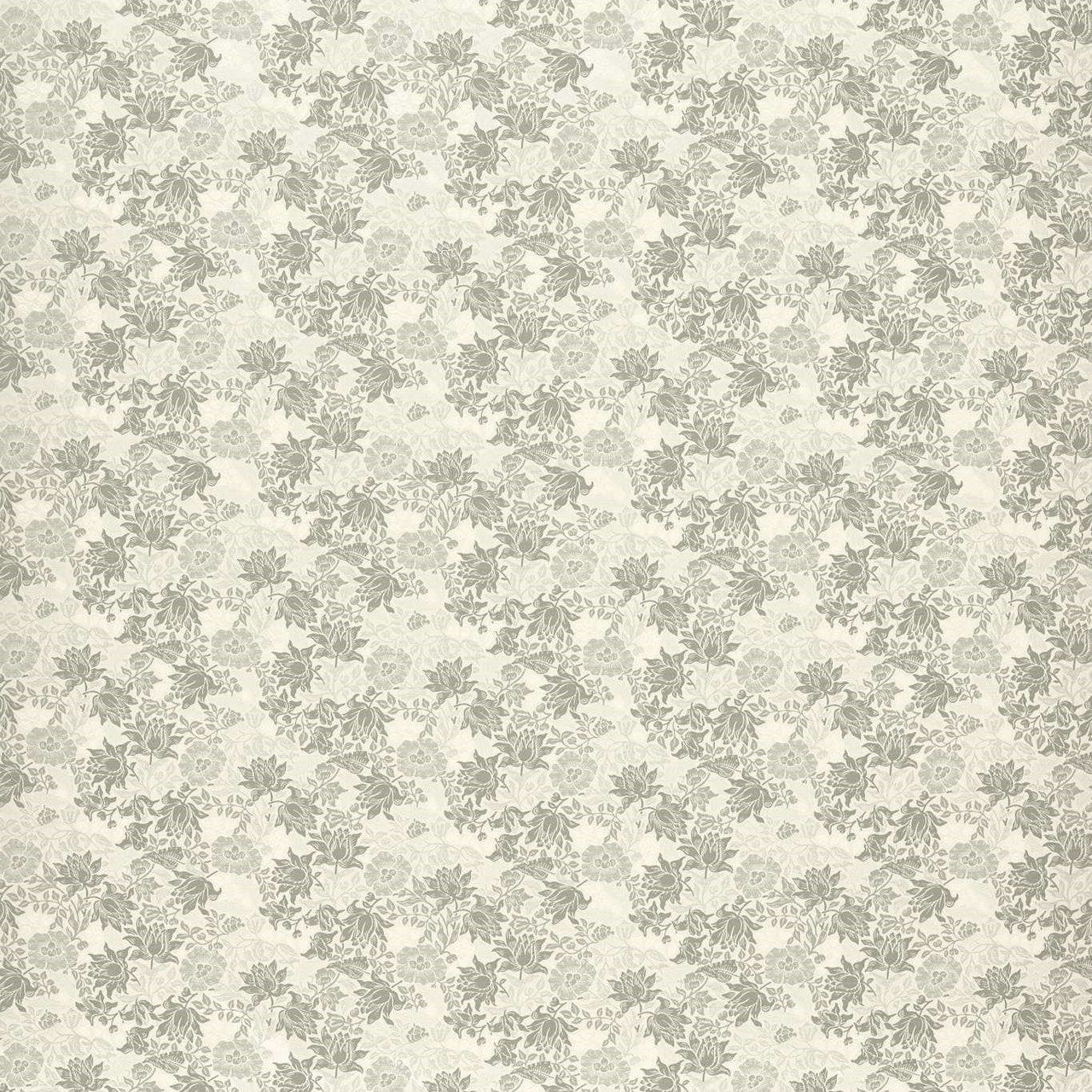 F1743/01 Mallow Jacquardy William Morris Weaves Dove/Slate Fabric by Clarke & Clarke