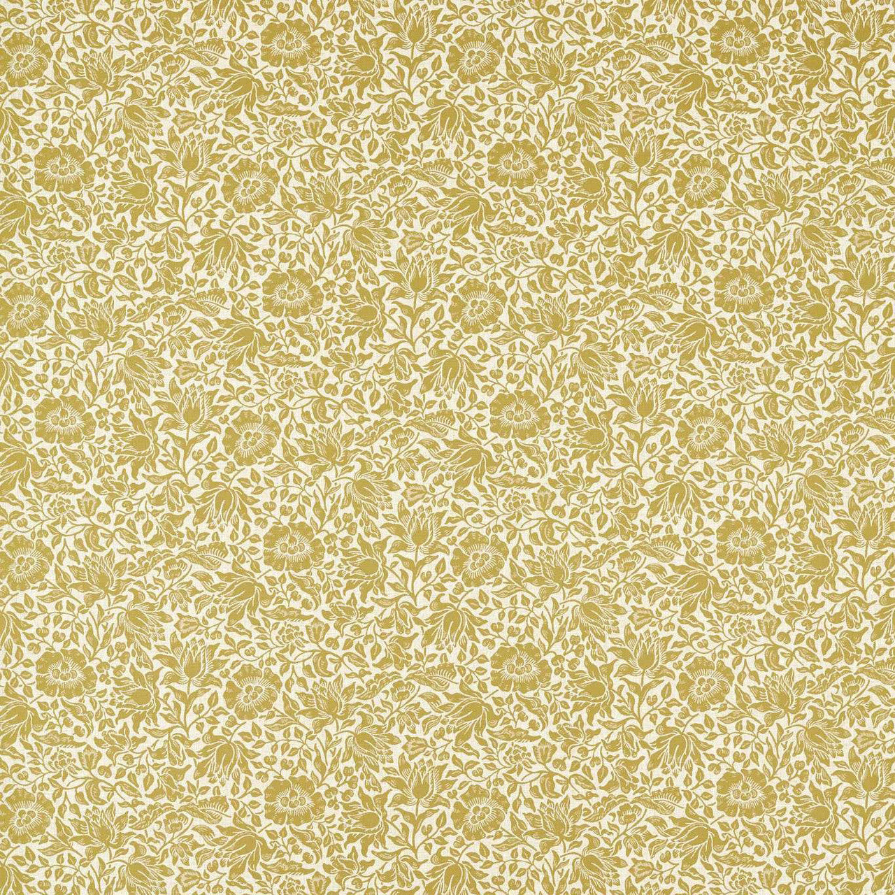 F1744/01 Mallow Weave William Morris Weaves Chartreuse Fabric by Clarke & Clarke