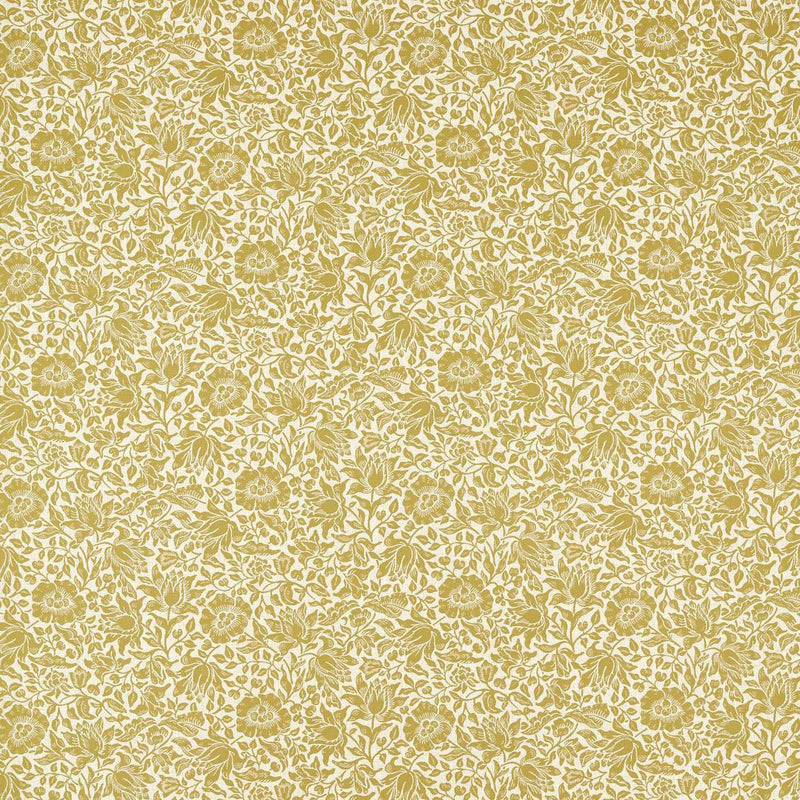 F1744/01 Mallow Weave William Morris Weaves Chartreuse Fabric by Clarke & Clarke