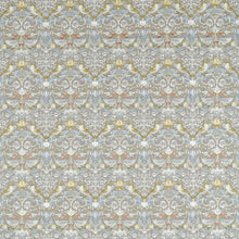 F1745/03 Strawberry Thief Embroidery William Morris Weaves Slate/Blush Fabric by Clarke & Clarke