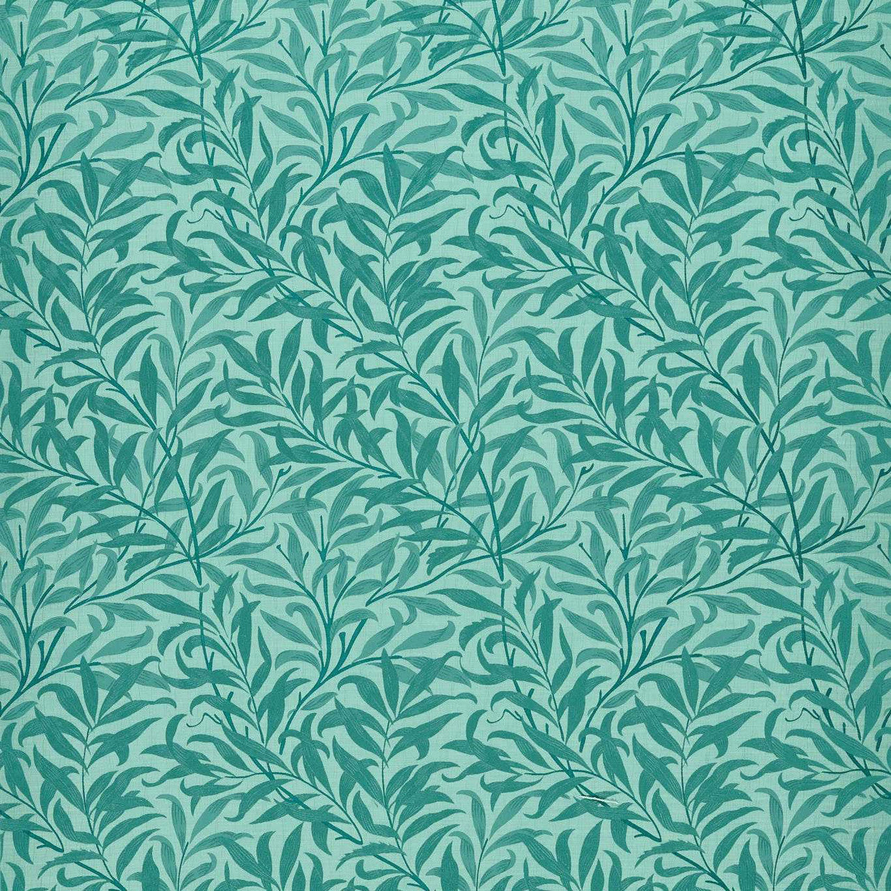 F1747/05 Willow Boughs Jacquard William Morris Weaves Teal Fabric by Clarke & Clarke