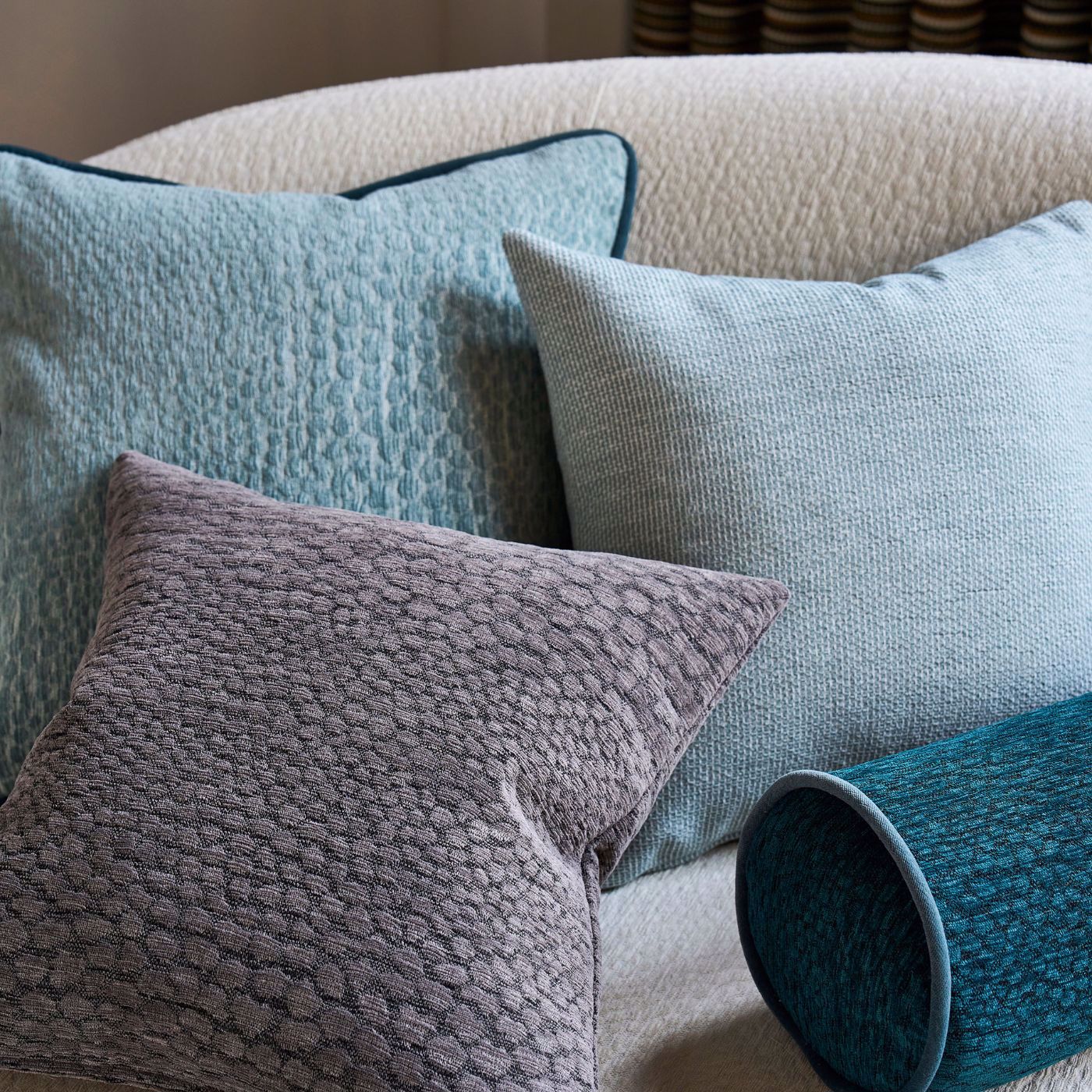 F1788/11 Castus Aqueous Performance Teal Fabric by Clarke and Clarke