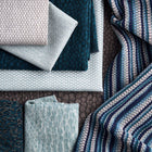 F1789/04 Integer Aqueous Performance Midnight Fabric by Clarke and Clarke