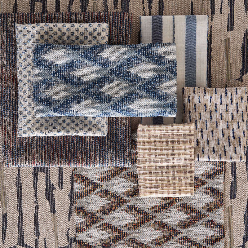 F1801/02 Muro Espectro Weaves Denim Fabric by Clarke and Clarke