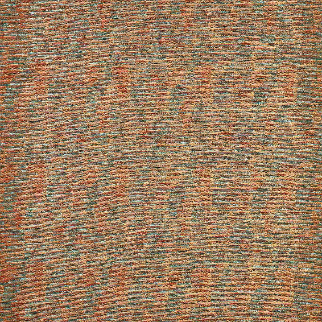 F1805/01 Zocalo Espectro Weaves Cinnamon/Teal Fabric by Clarke and Clarke