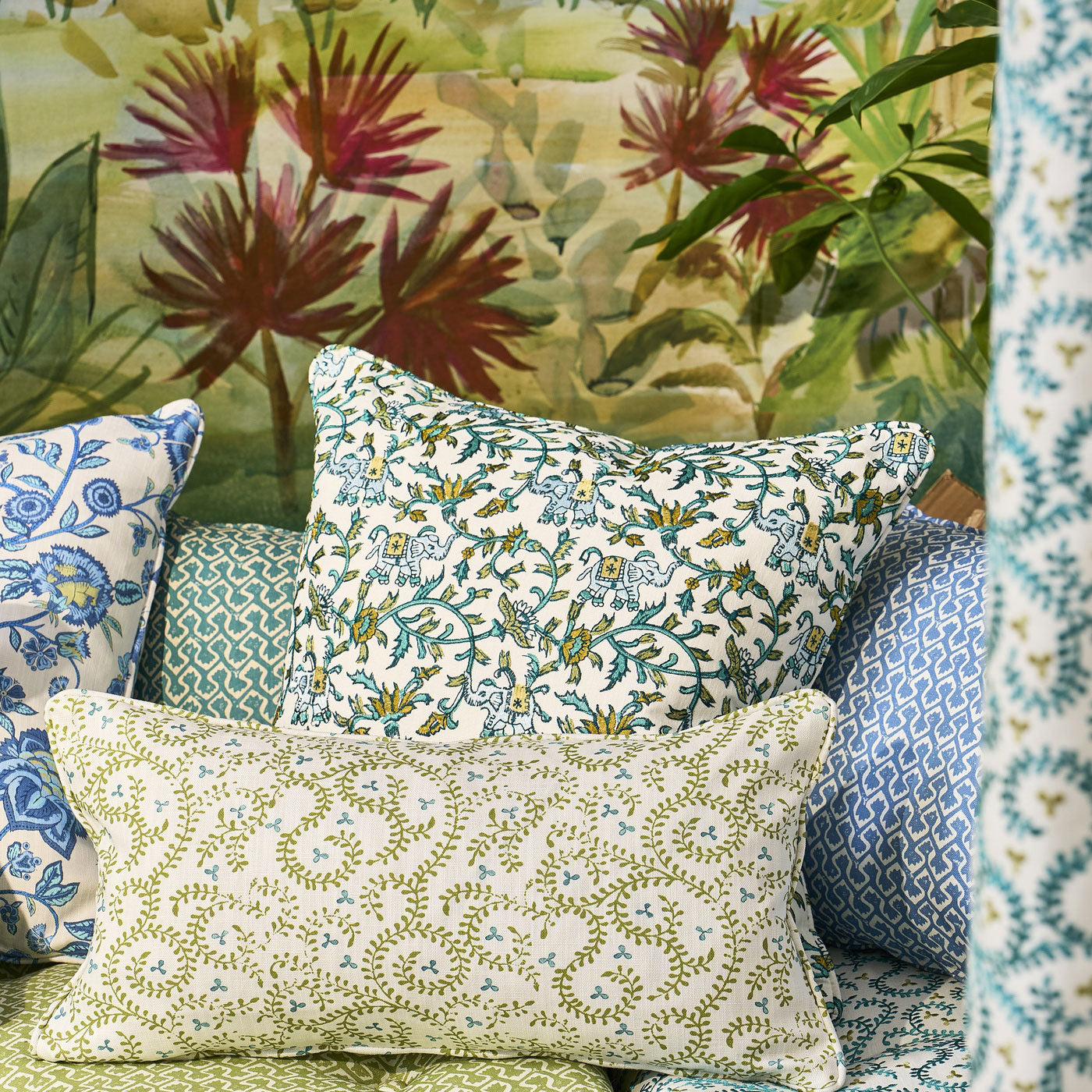 F1808/01 Buta Indira Apple Fabric by Clarke and Clarke