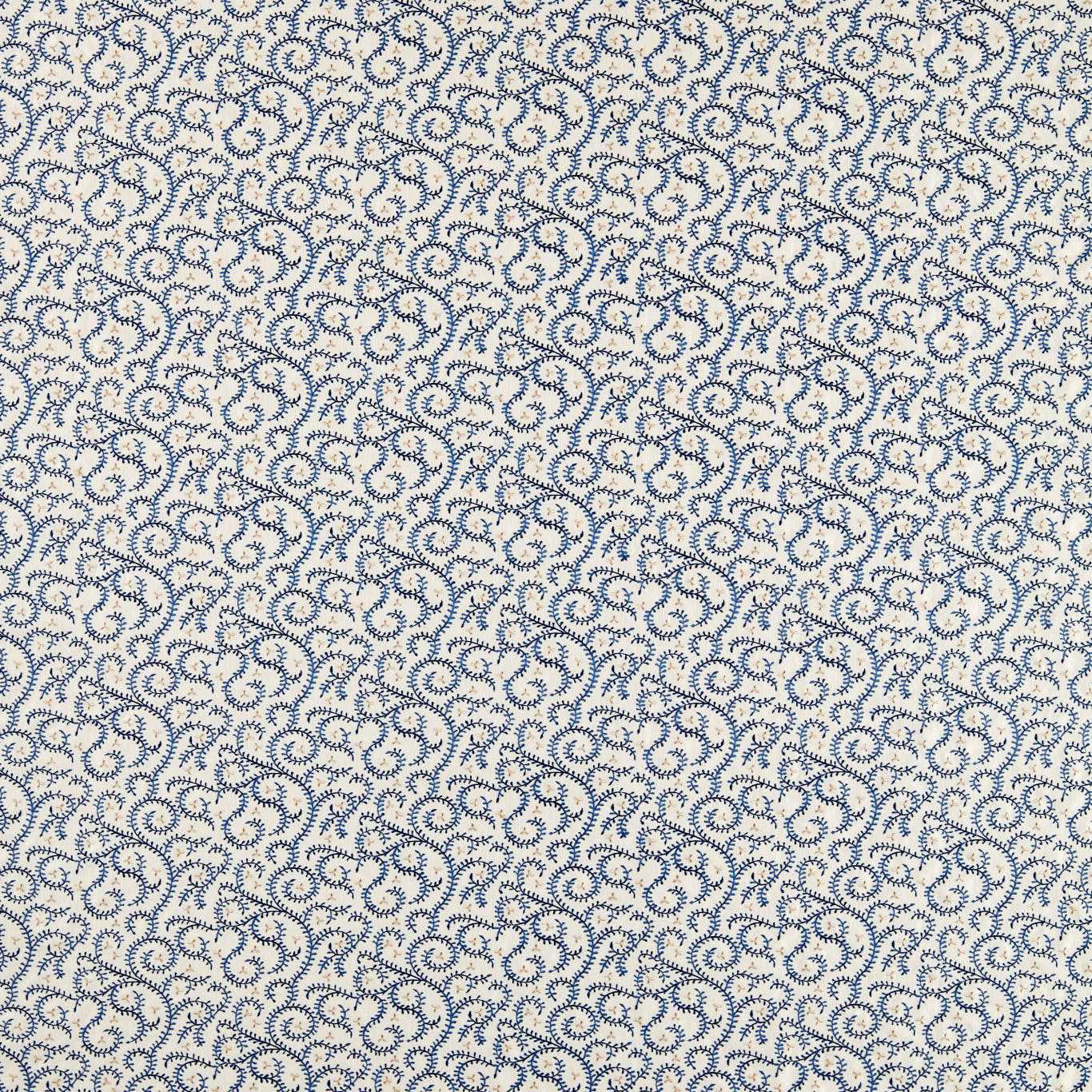 F1809/01 Buta Embroidery Indira Ink Fabric by Clarke and Clarke