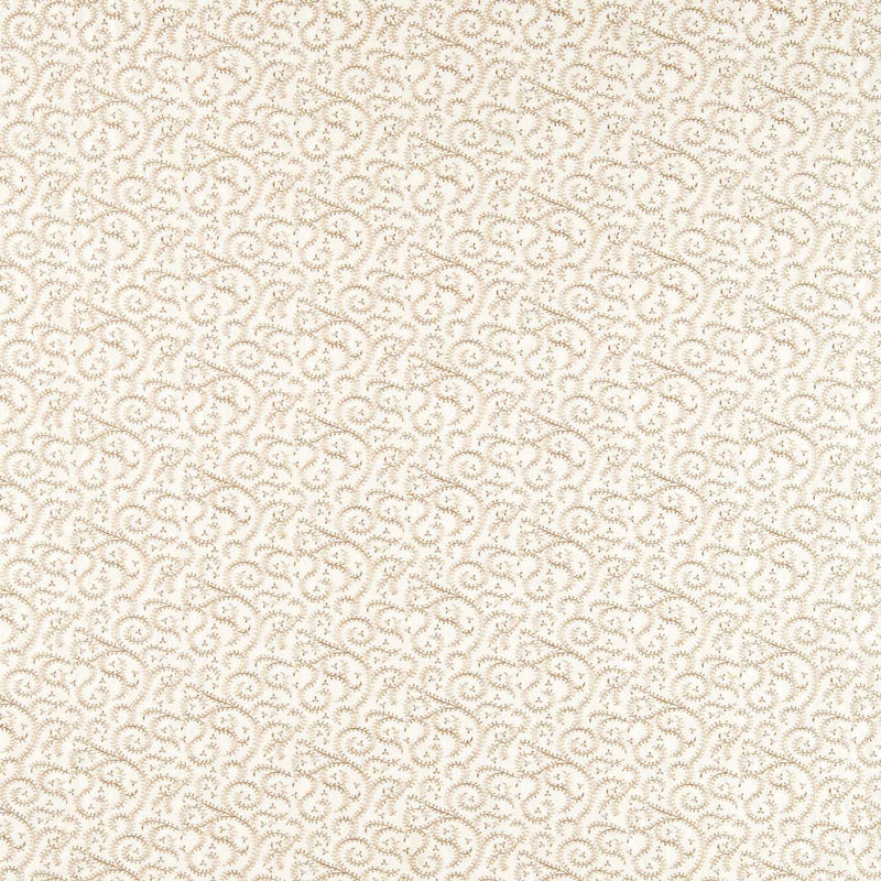 F1809/02 Buta Embroidery Indira Natural Fabric by Clarke and Clarke