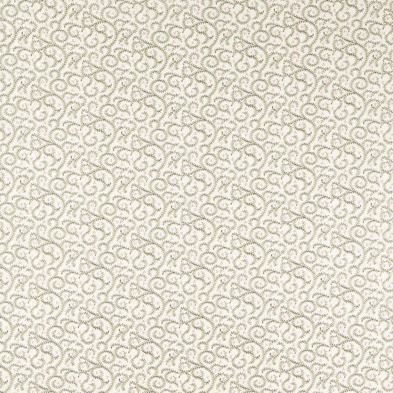 F1809/03 Buta Embroidery Indira Sage/Blush Fabric by Clarke and Clarke