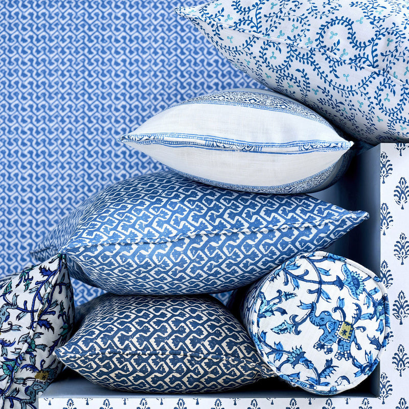 F1810/03 Kalpa Indira Cobalt Fabric by Clarke and Clarke