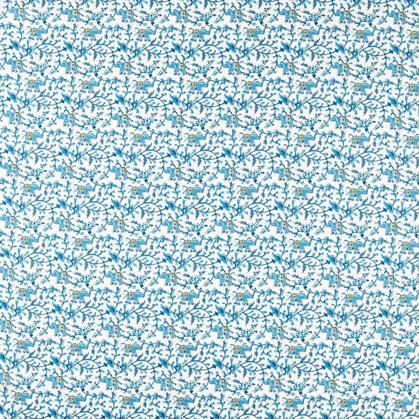 F1812/01 Hathi Indira Cobalt Fabric by Clarke and Clarke