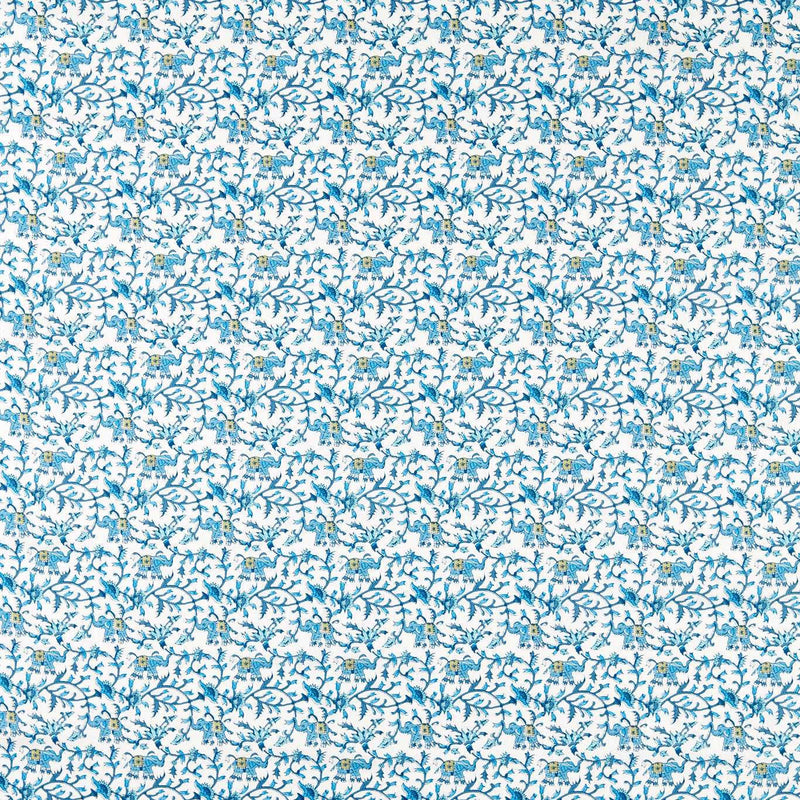 F1812/01 Hathi Indira Cobalt Fabric by Clarke and Clarke