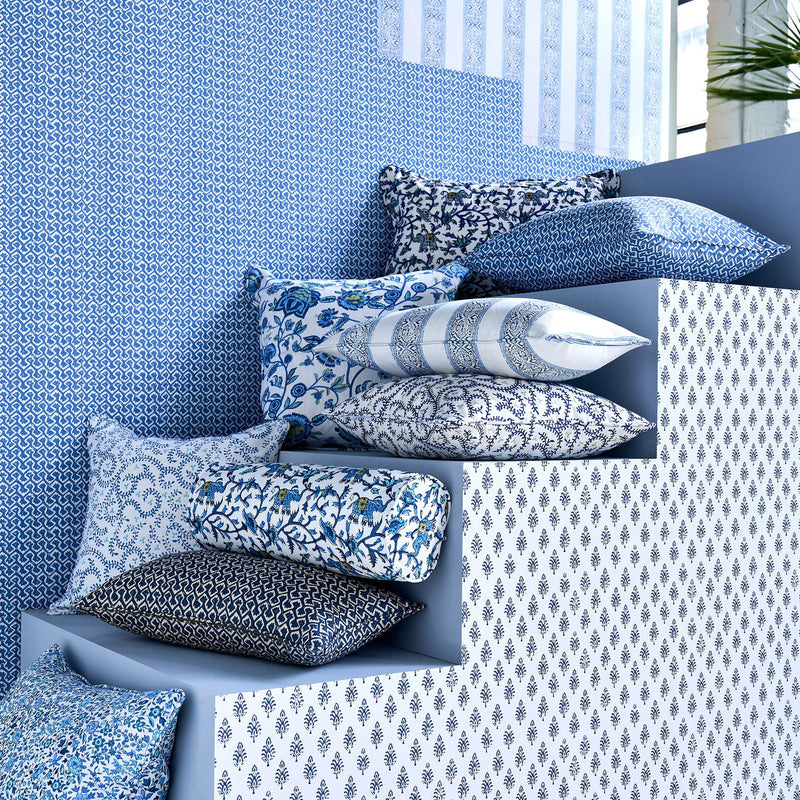 F1812/01 Hathi Indira Cobalt Fabric by Clarke and Clarke