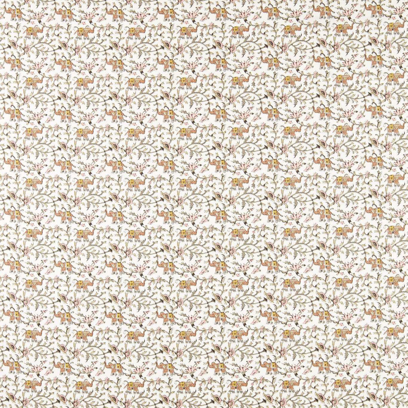 F1812/02 Hathi Indira Natural Fabric by Clarke and Clarke