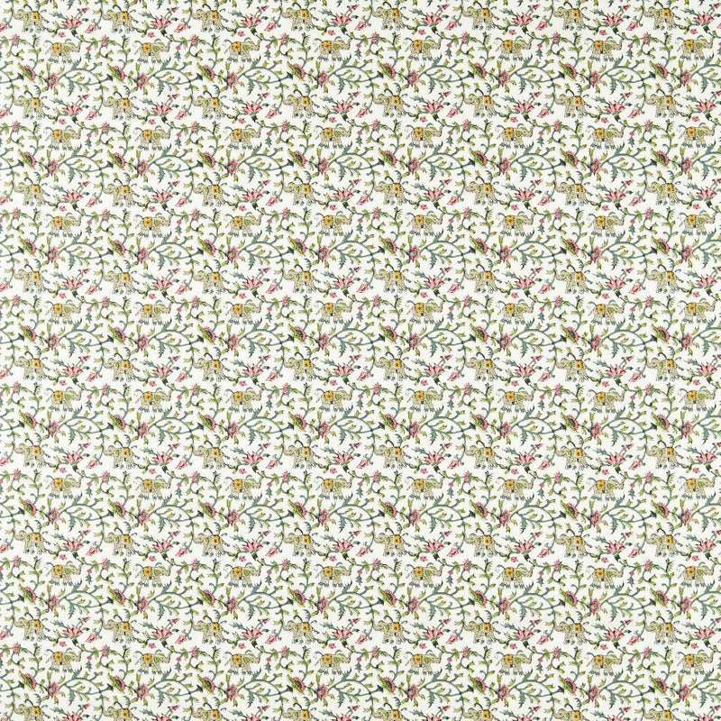 F1812/04 Hathi Indira Sage/Blush Fabric by Clarke and Clarke