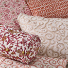 F1813/02 Hathi Embroidery Indira Raspberry Fabric by Clarke and Clarke