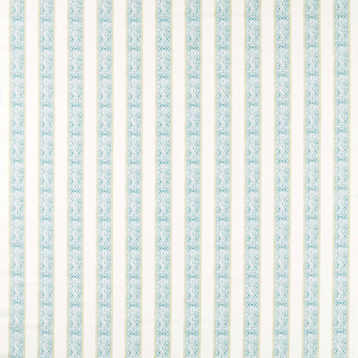 F1814/04 Kalamkari Indira Teal Fabric by Clarke and Clarke