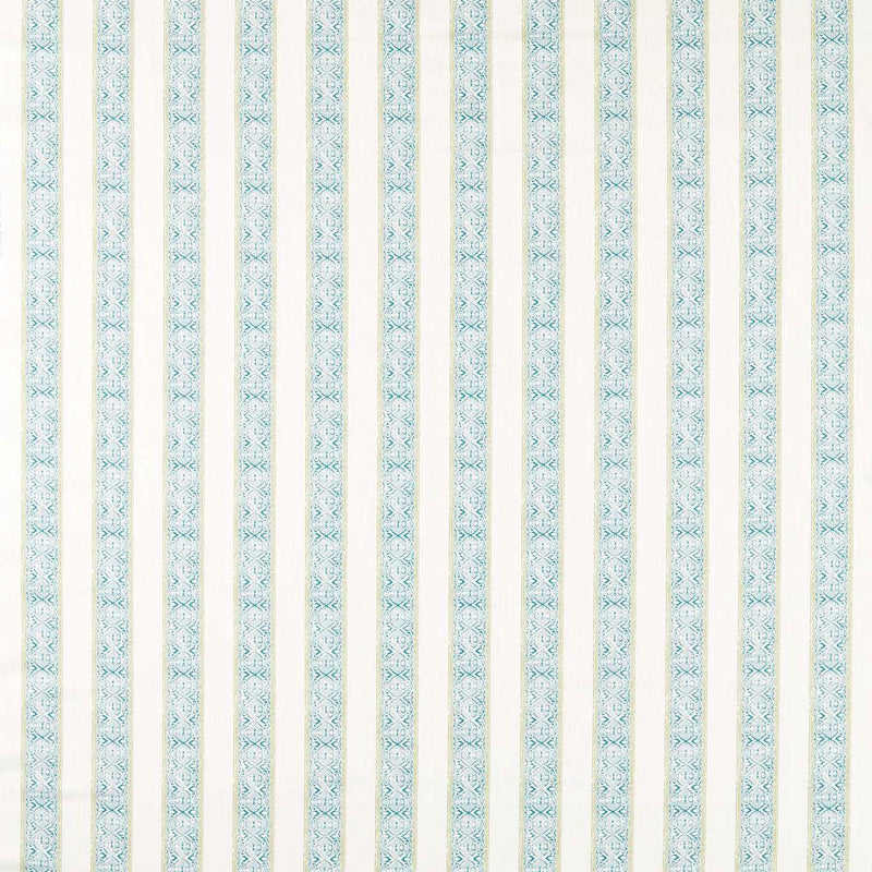 F1814/04 Kalamkari Indira Teal Fabric by Clarke and Clarke