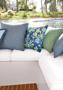 F711115 Lilia Print Navy Acadia Fabric by Thibaut