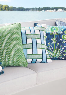 F711115 Lilia Print Navy Acadia Fabric by Thibaut