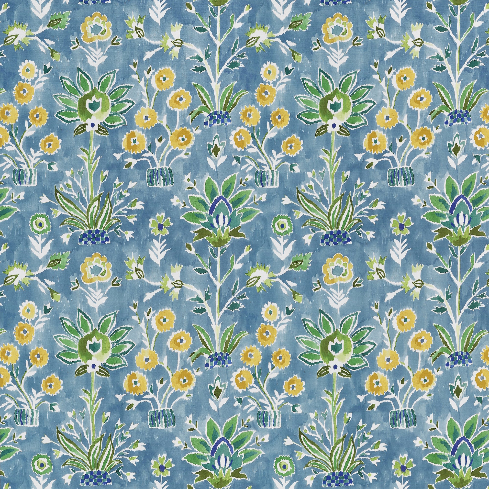 F711116 Lilia Print Sky Acadia Fabric by Thibaut