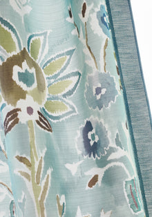F711117 Lilia Print Mineral Acadia Fabric by Thibaut