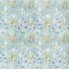 F711117 Lilia Print Mineral Acadia Fabric by Thibaut