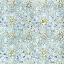 F711117 Lilia Print Mineral Acadia Fabric by Thibaut