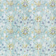 Lilia Print Mineral Acadia Fabric by Thibaut
