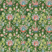 F711118 Lilia Print Kelly Acadia Fabric by Thibaut