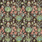 F711119 Lilia Print Chocolate Acadia Fabric by Thibaut