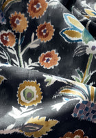 F711120 Lilia Print Ebony Acadia Fabric by Thibaut