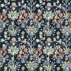 F711120 Lilia Print Ebony Acadia Fabric by Thibaut