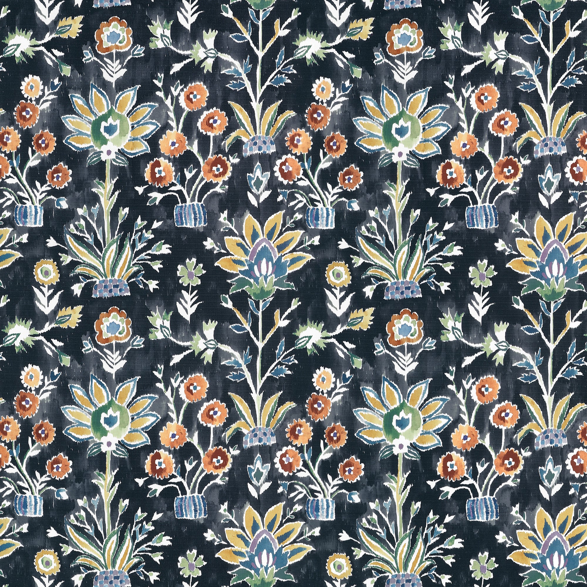 F711120 Lilia Print Ebony Acadia Fabric by Thibaut