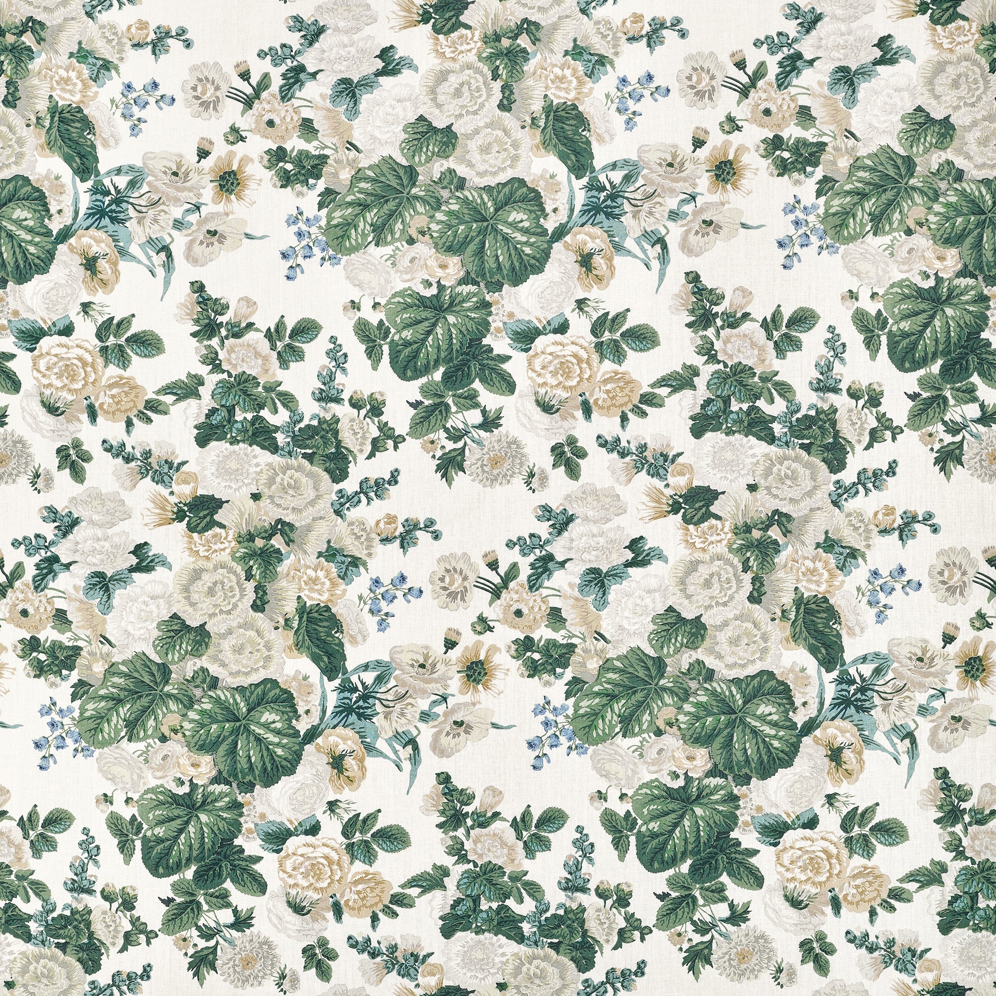 F910510 Hidcote White Boxwood Fabric by Thibaut