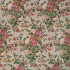 F910514 Hidcote Beige and Coral Boxwood Fabric by Thibaut