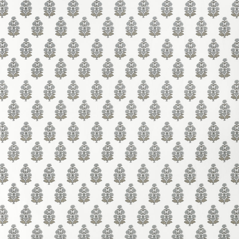 F910520 Audrey Grey Boxwood Fabric by Thibaut