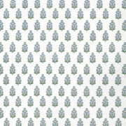 Audrey Blue Boxwood Fabric by Thibaut