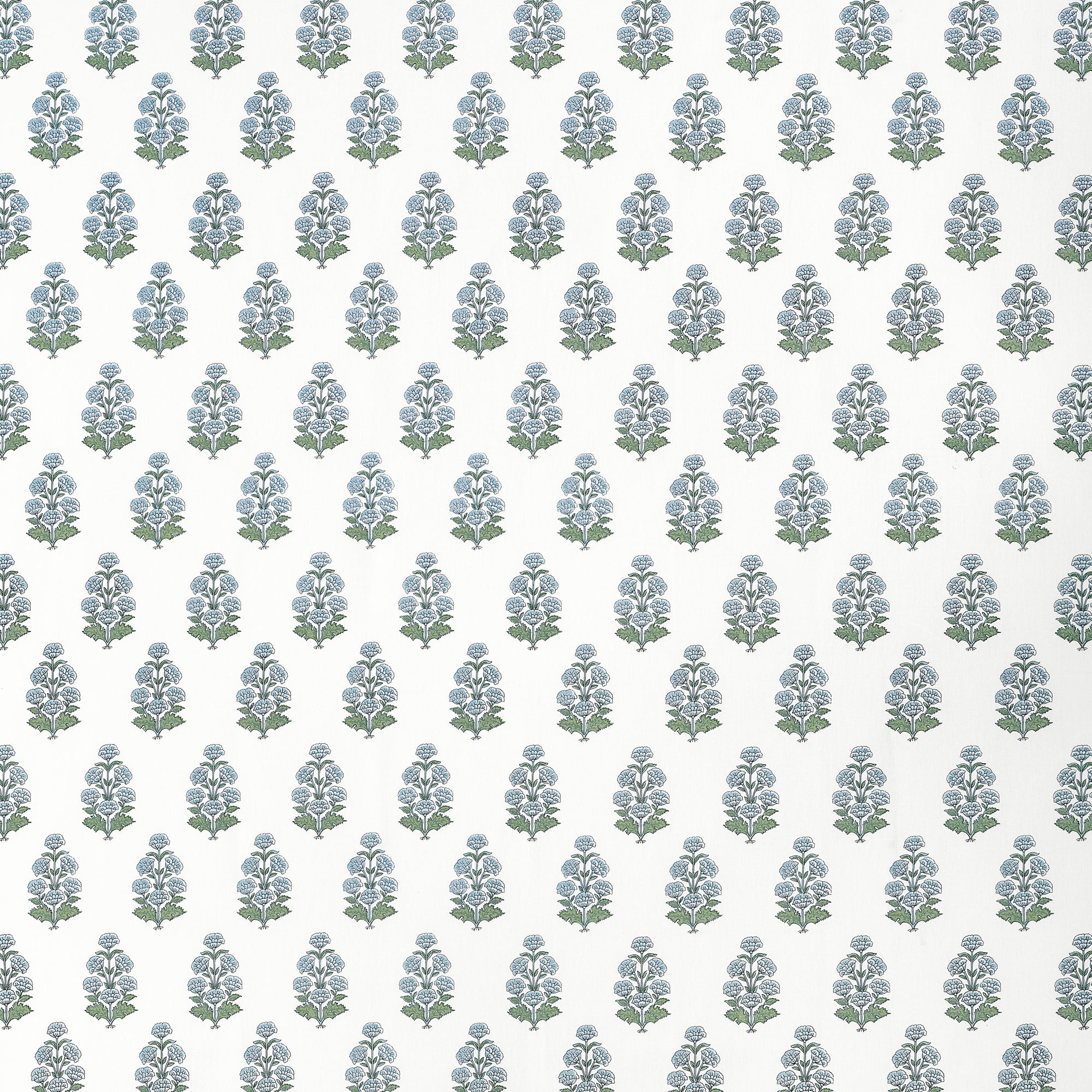 F910521 Audrey Blue Boxwood Fabric by Thibaut