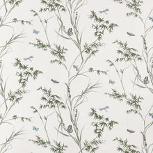 F910526 Virginia Beige and Sage Boxwood Fabric by Thibaut