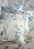 F910526 Virginia Beige and Sage Boxwood Fabric by Thibaut