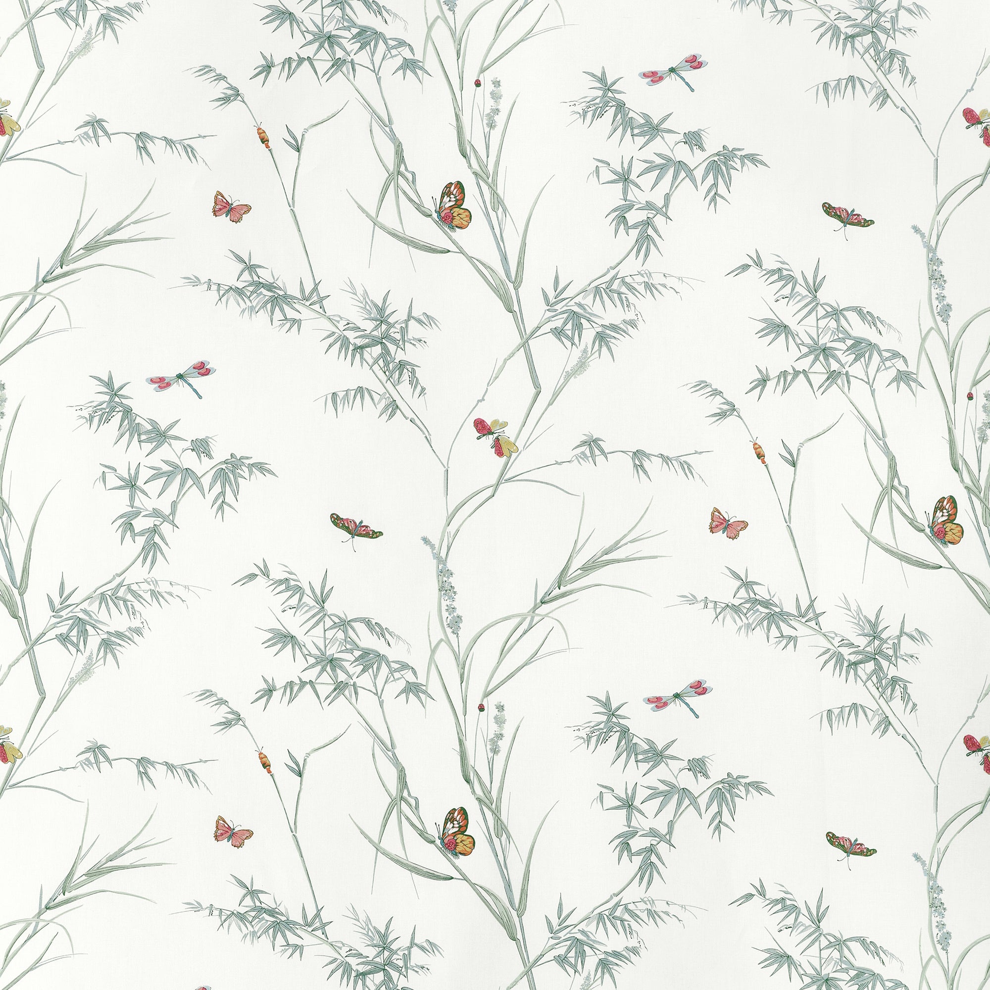 F910527 Virginia Soft Green Boxwood Fabric by Thibaut