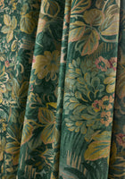 F910530 Night Garden Peacock Boxwood Fabric by Thibaut