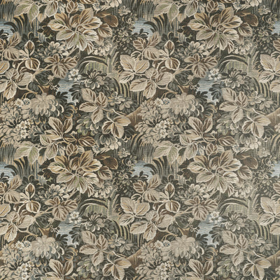 Night Garden Brown Boxwood Fabric by Thibaut