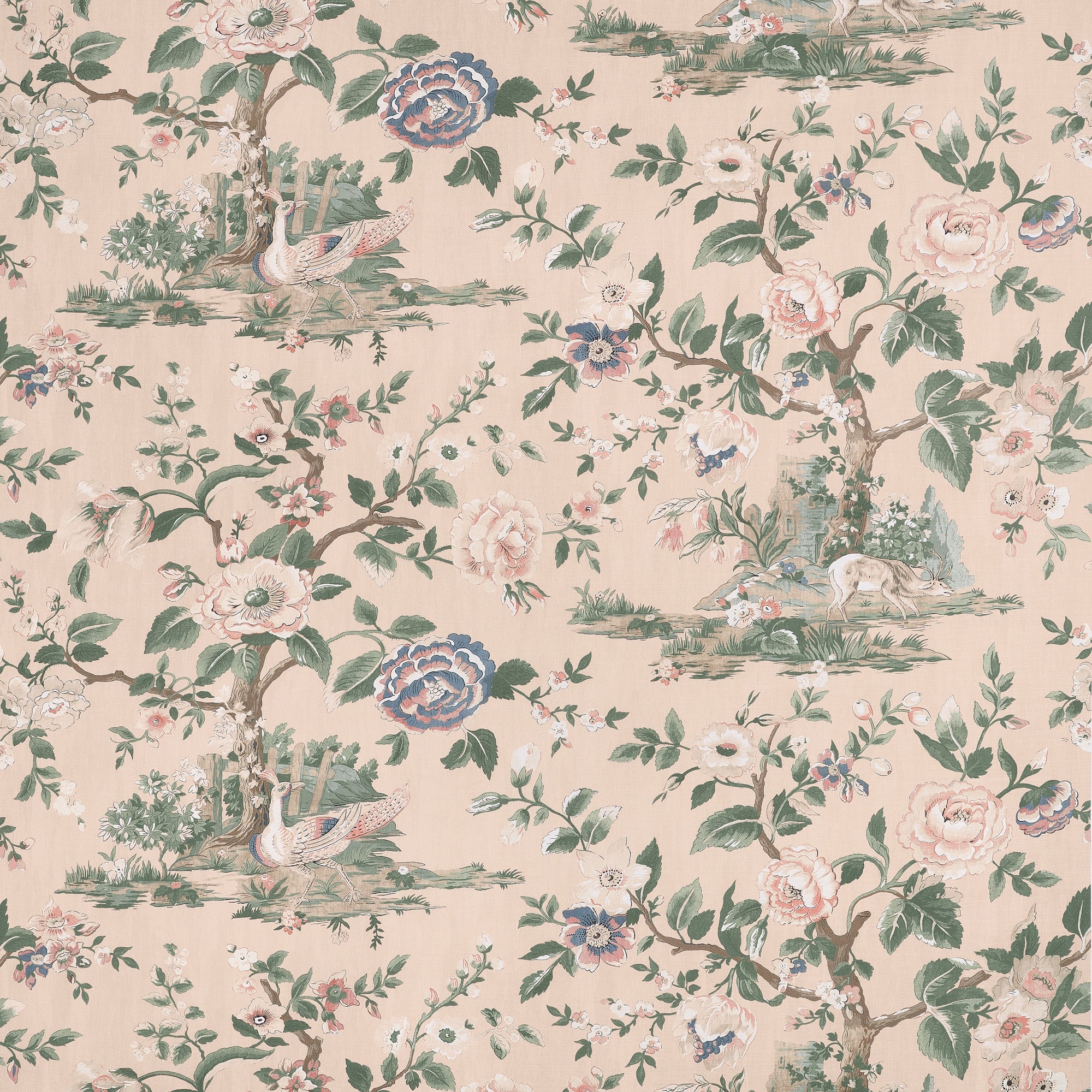 F910539 Forest Lodge Apricot Boxwood Fabric by Thibaut