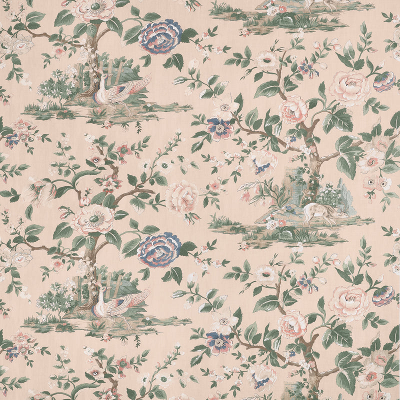 F910539 Forest Lodge Apricot Boxwood Fabric by Thibaut