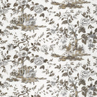 F910540 Forest Lodge Brown and White Boxwood Fabric by Thibaut